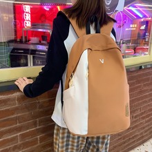 简约新款时尚书包女潮韩版高中大学生双肩包女时尚休闲背包女童