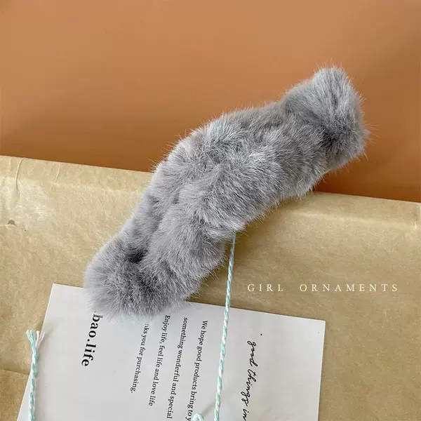 Plush horizontal clip duckbill-grey