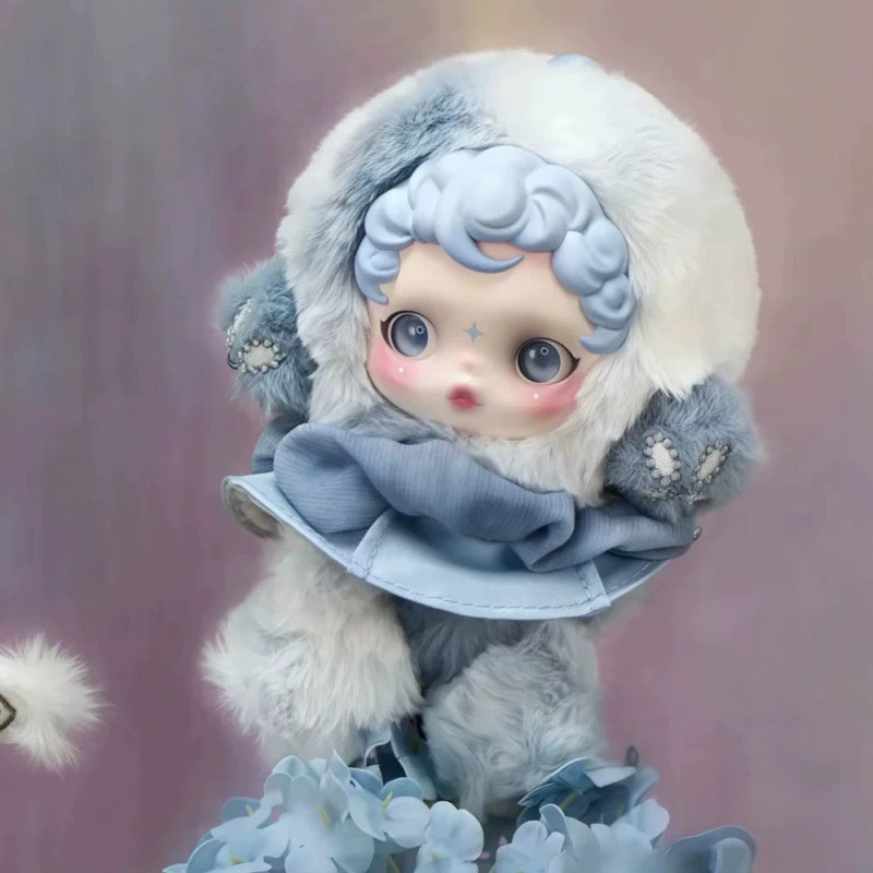 POPMART SKULLPANDA Оптическое ткачество Garden Series SP Второе поколение Клей Эмаль Лицо Плюш Блад Бокс