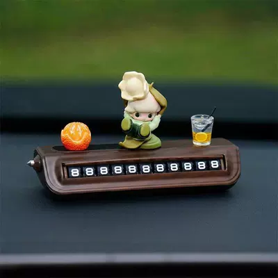 Nömrəli dayanma kartı – New Model Car Temporary Parking - dimoo-no-9-orange-cup-wood-grain-brand