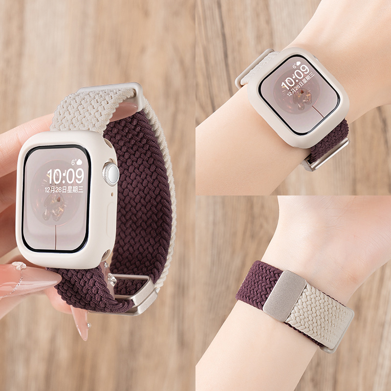 Suitable for iWatch Woven S9 Nylon S8 New Contrast Color S7 Sports Creative 8 Magnetic Cute 7 Summer 3 Classy Suitable for iWatch Woven S9 Nylon S8 New Contrast Color S7 Sports Creative 8 Magnetic Cute 7 Summer 3 Classy