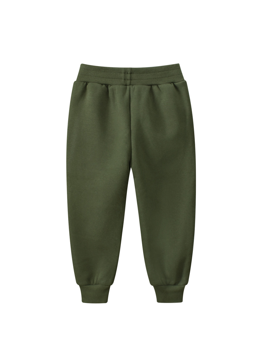 27 niños estilo coreano ropa para niños pantalones largos para niños transfronterizos letras deportes para niños Pantalones deportivos con cordones de lana entrega de una sola pieza