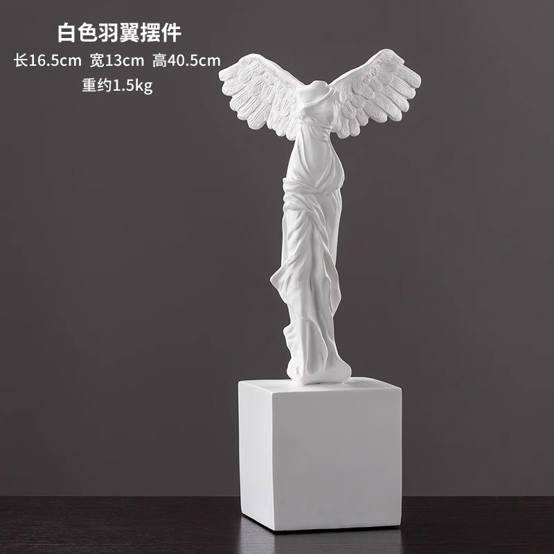 Europa retro niña ángel figura decoración artística artesanía escultura de yeso modelo decoración