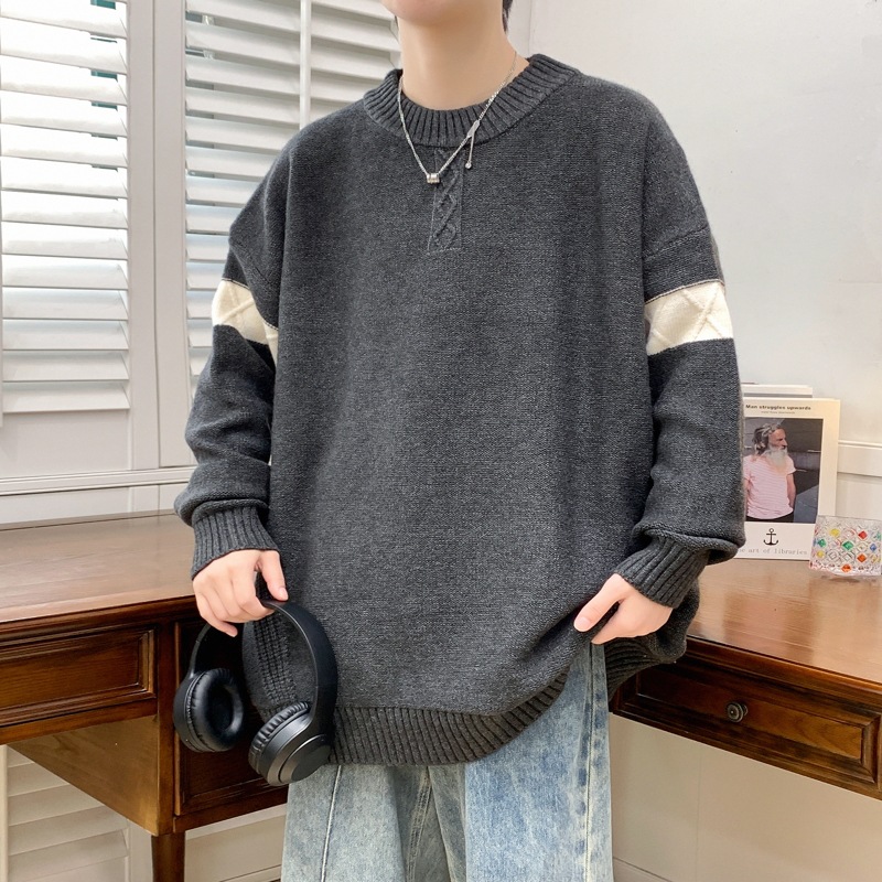 Men's Clothes Sweater Men Winter Trend Brand Men's Lazy Sweater Youth Wool Base_voghion.com