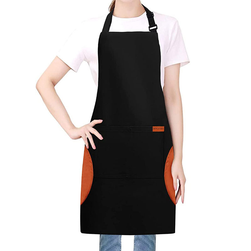 [Ventas directas de la fábrica] Delantal de mano borrable costura contraste color poliéster sin mangas sobretodo cocina delantal del Hogar Femenino