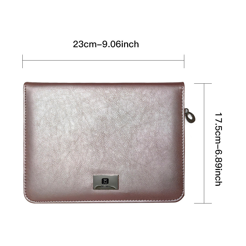 Herramientas de tejido rojo de doble punta aguja de lana roja aguja de suéter de alúmina 20cm 11 bolsa de Pu