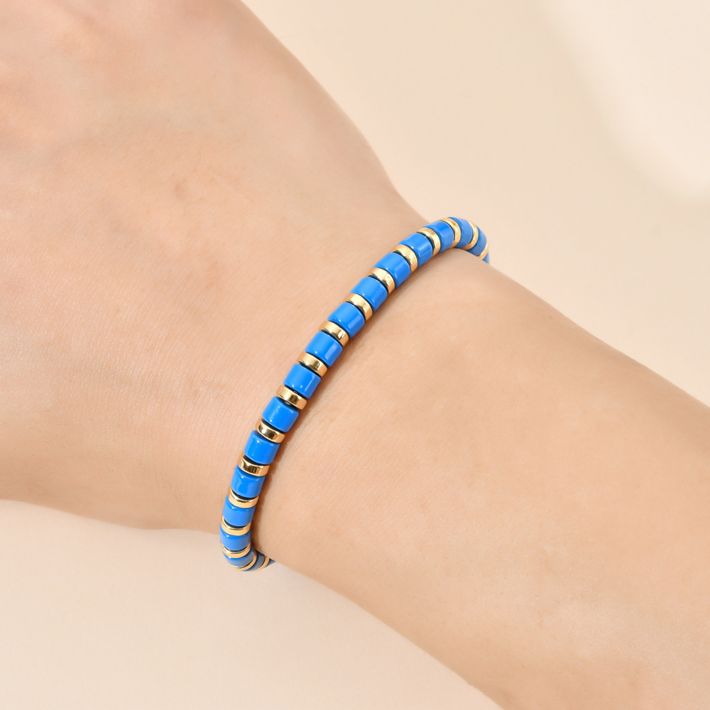 Women'S Gender Artistic Round Alloy Enamel Stoving Varnish Women's Bracelets