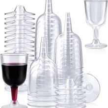 小额批发厂家直销175ml透明红酒杯派对聚会一次性PS塑料酒水杯