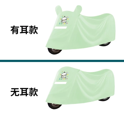 Pedal Raincoat Cover | Car clothing - s-earless-model-applicable-to-small-trams-within-17m-years-green-good-luck-bear