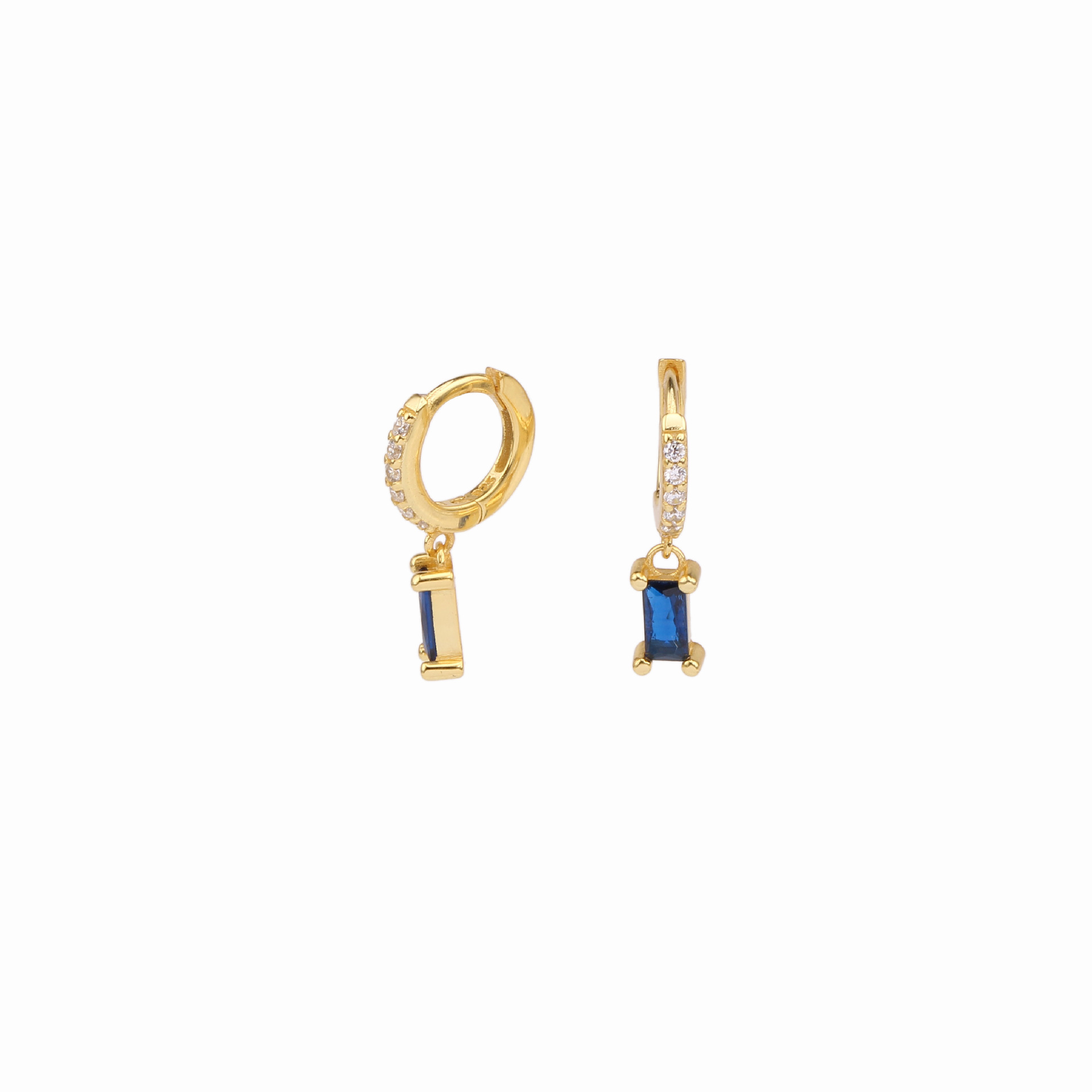 Drop Earrings Classification 1 Pair Quantity 1 Pair 925 Sterling Silver Zircon Rectangle Drop Earrings