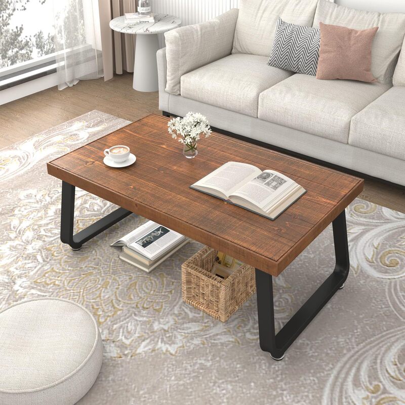 Factory Wholesale Rustic Coffee Tables, Industrial Style Solid Wood Coffee Tables, Farmhouse Style Solid Wood Center Coffee Tables