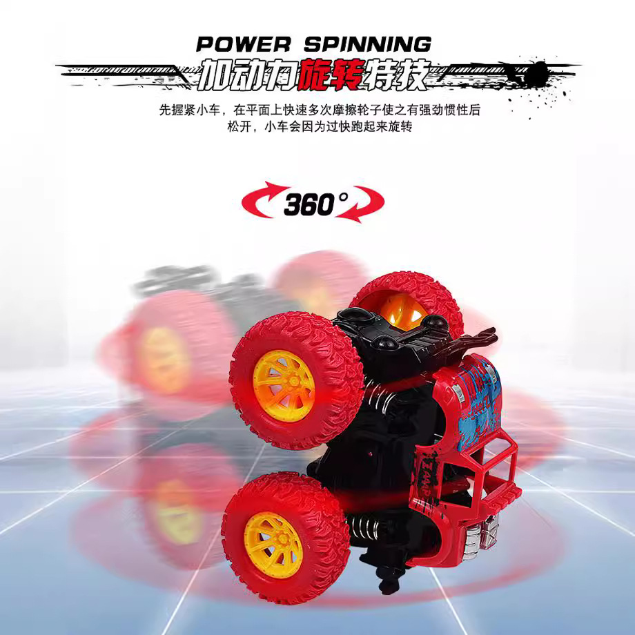 Vehículo todoterreno con tracción en las cuatro ruedas transfronterizo coche de juguete para niños doble inercia simulación de rotación de 360 grados Stunt car Stunt venta al por mayor
