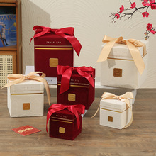 浪漫丝绒礼品盒高级感丝巾礼盒 婚礼伴娘伴手礼精美喜糖盒批发