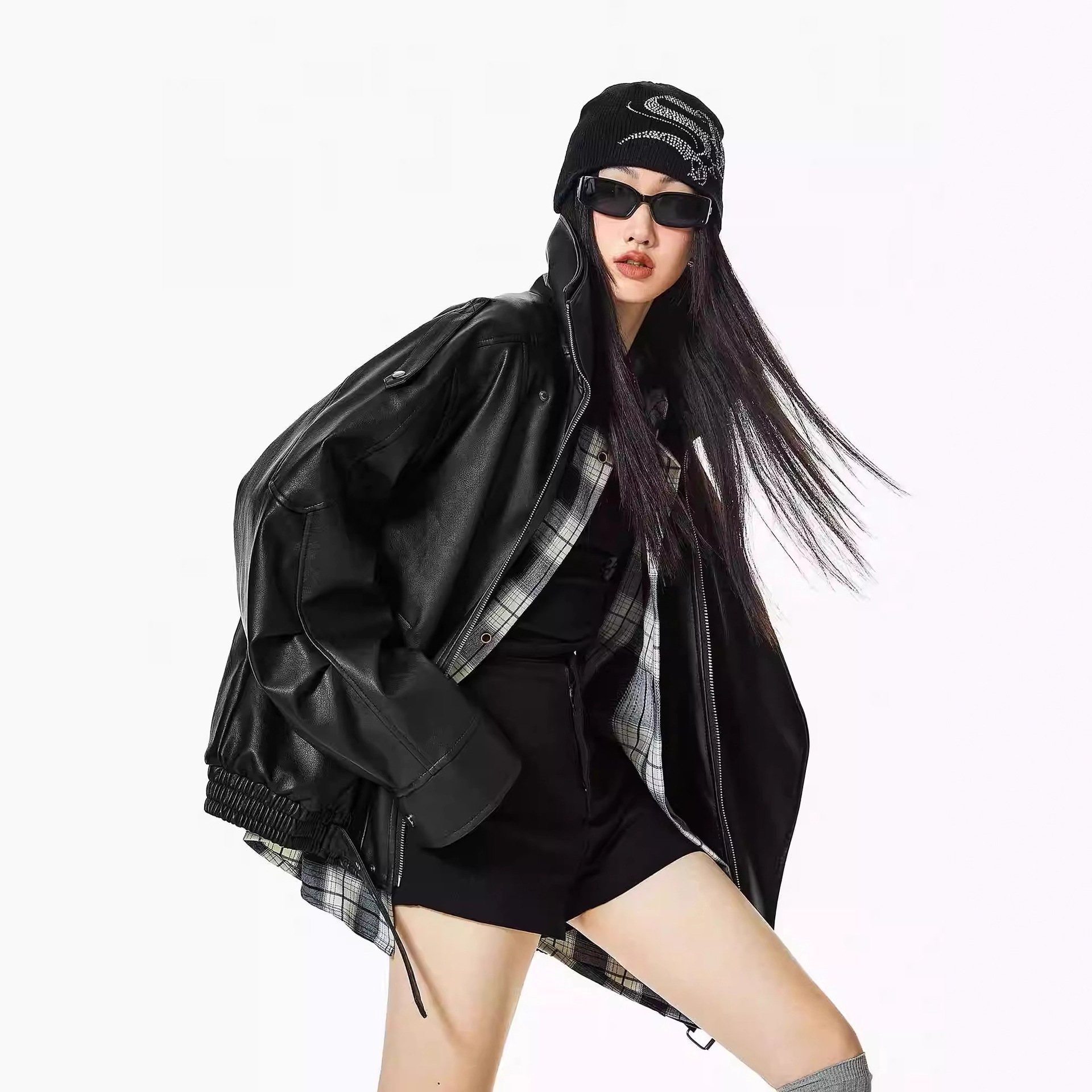 皮衣外套男美式复古小众设计感双翻领机车服高级感痞帅男士秋冬季