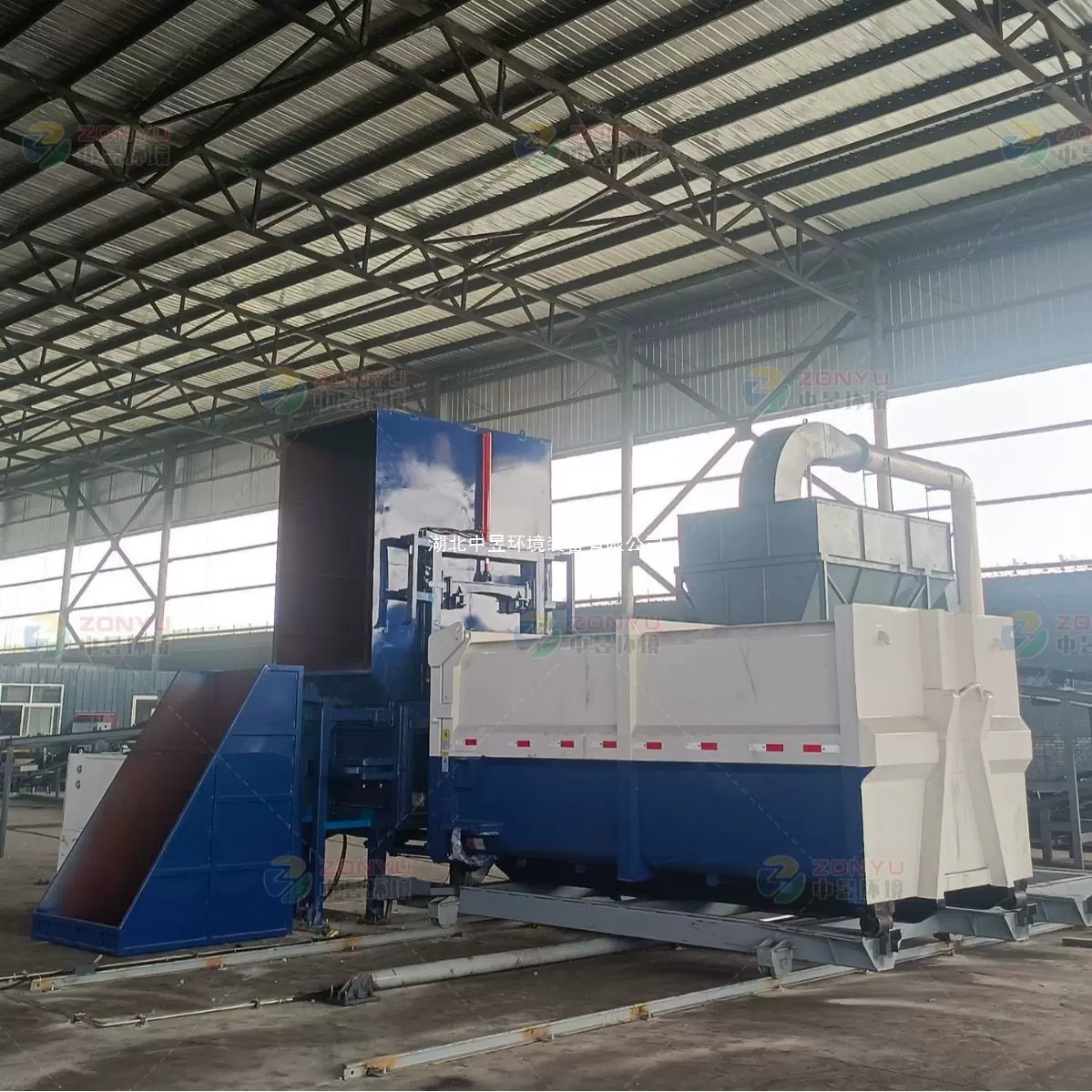 水平直压式垃圾压缩站 水平直压式侧料斗压缩垃圾站生产厂家锰钢