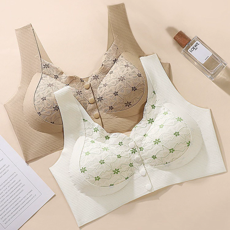 Передняя пряжка бюстгальтер среднего и пожилого возраста мама нижнее белье бюстгальтер без стального кольца, чтобы собрать анти-провисание