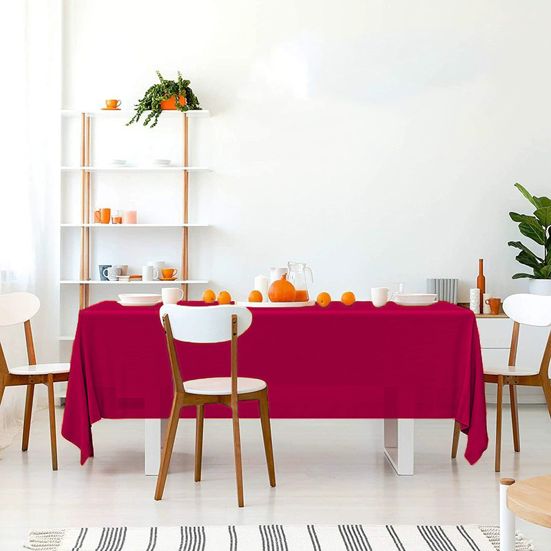 Mantel Desechable de Color Sólido, Mantel de Plástico PE Impermeable y Resistente al Aceite, Engrosado, para Hotel, Hogar, Fiesta, Venta al por Mayor, Mesa de Comedor