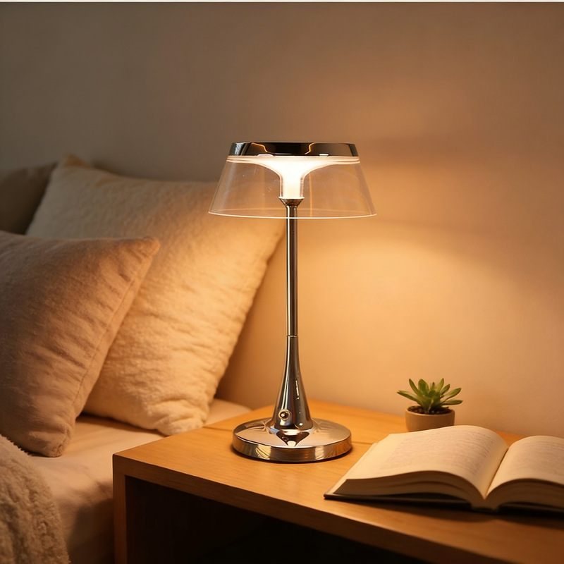 Small Night Light, Rechargeable Bar Table Lamp, Light Luxury Living Room and Bedroom Creative Decorative Table Lamp, Desktop Ambiance Small Table Lamp, Atmosphere Lighting