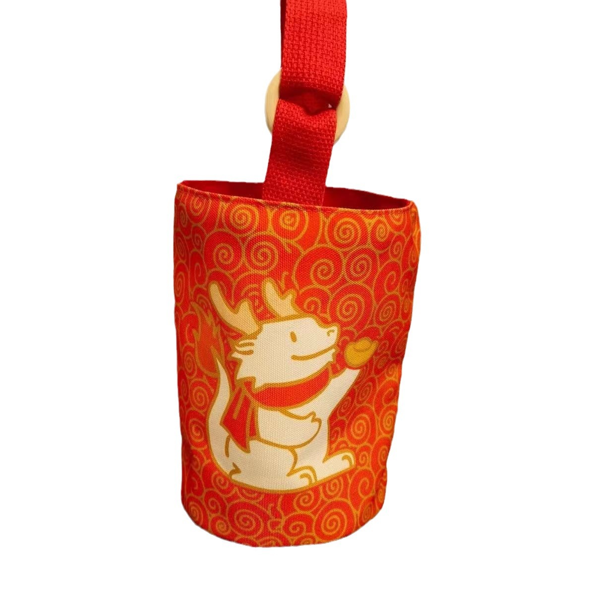 2024 Nuevo dragón año festivo Festival de Primavera cubo bolsa de lona bolso Rojo Bolsa de regalo de Año Nuevo empresa cultural y creativo