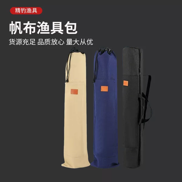 Large-Capacity Fishing Umbrella Bag, Canvas Fishing Gear Bag, Fishing Rod Storage, Foldable, Portable, Wear-Resistant, Thickened Accessories