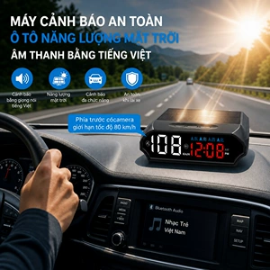 Vietnamese Car Speed Solar-Powered Voice HUD Head-Up Display Electronic Dog Safety Warning Device