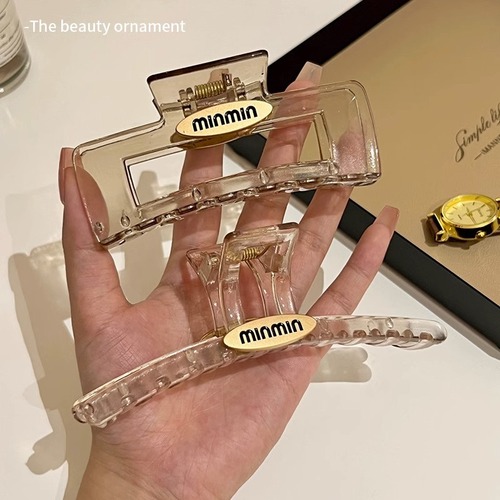  new transparent min hair clip high-end hair clip hair clip back of the head large shark clip headwear