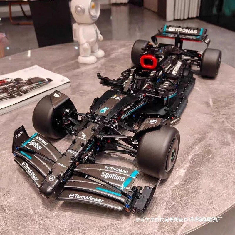 Compatible with Lego Mercedes Benz F1 Formula Racing Building Blocks Sports Car Mechanical Set Assembling Toys for Boys
