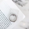 Transparent square ring