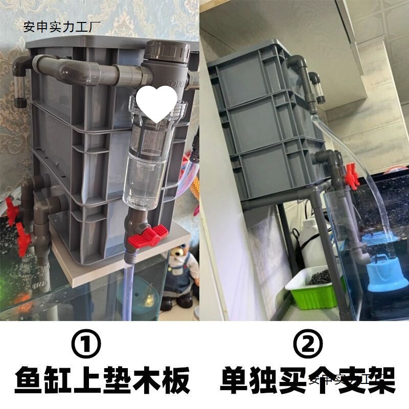 Turnover Box Fish Pond Filter Box Drip Purification External Filter Box Bacteria Cultivation Oxygenation Fish Toilet Waste Collector Turnover Box Fish Pond Filter Box Drip Purification External Filter Box Bacteria Cultivation Oxygenation Fish Toilet Waste Collector