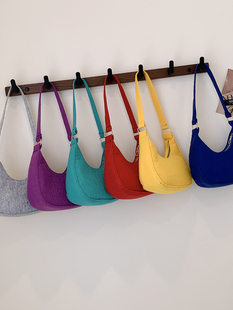 Solid color trend winter underarm bag, one-shoulder bag, western style, Korean style