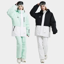 匡箭新款滑雪服男女同款套装防水保暖单双板户外滑雪外套装备雪裤