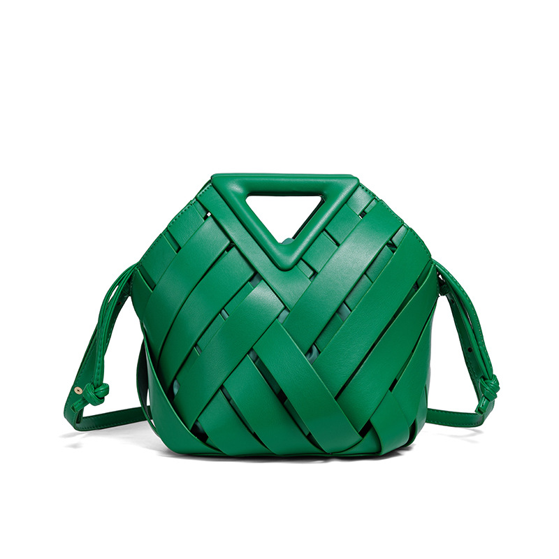 Y Cross-Border Special Large Capacity Handbag Triangle Bag 2025 New Arrival Clutch Bag Diamond Weave Evening Bag - Thumbnail 8
