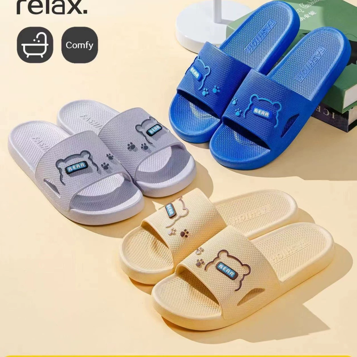 Заводская цена. Летние новые мужские тапочки, классические мужские тапочки I-образной формы, домашние, нескользящие.