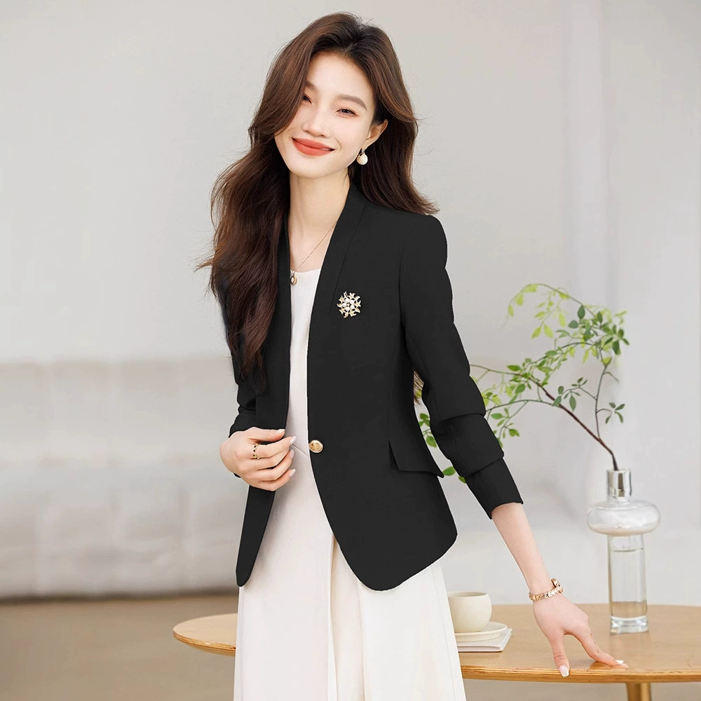 Autumn demi-season classic suit jacket, fitted brace for leisure, for teenagers, bright catchy style, high-quality style