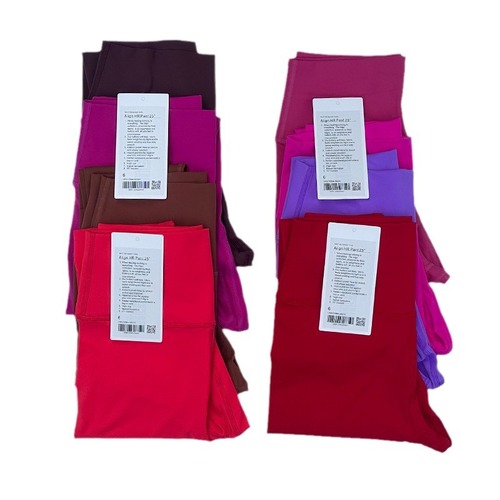 LULU yoga pants double-sided brushed Align nude high-waisted high-elastic peach-butt yoga pants breathable nine-point pants