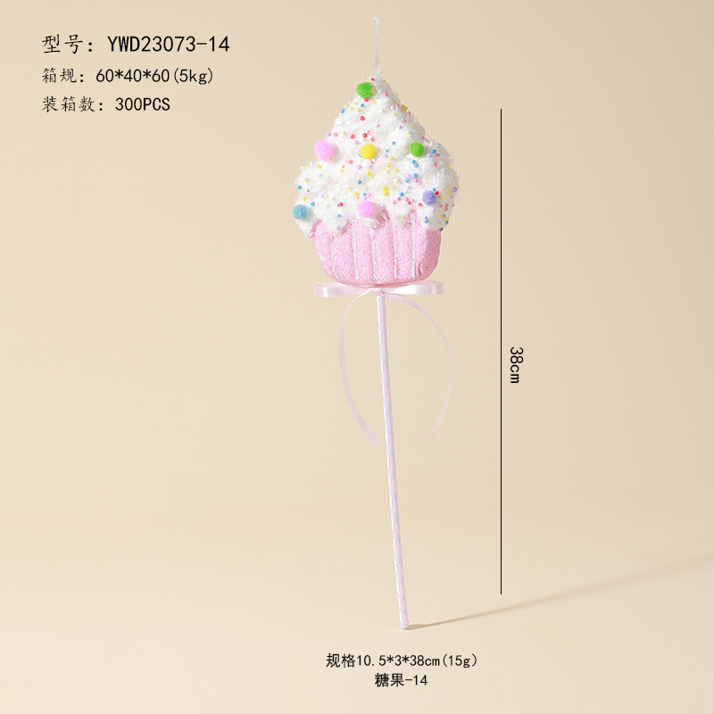 Ventas transfronterizas de muletas coloridas decoraciones de Navidad dulces adornos de árbol de Navidad colgante dopamina props de disparo