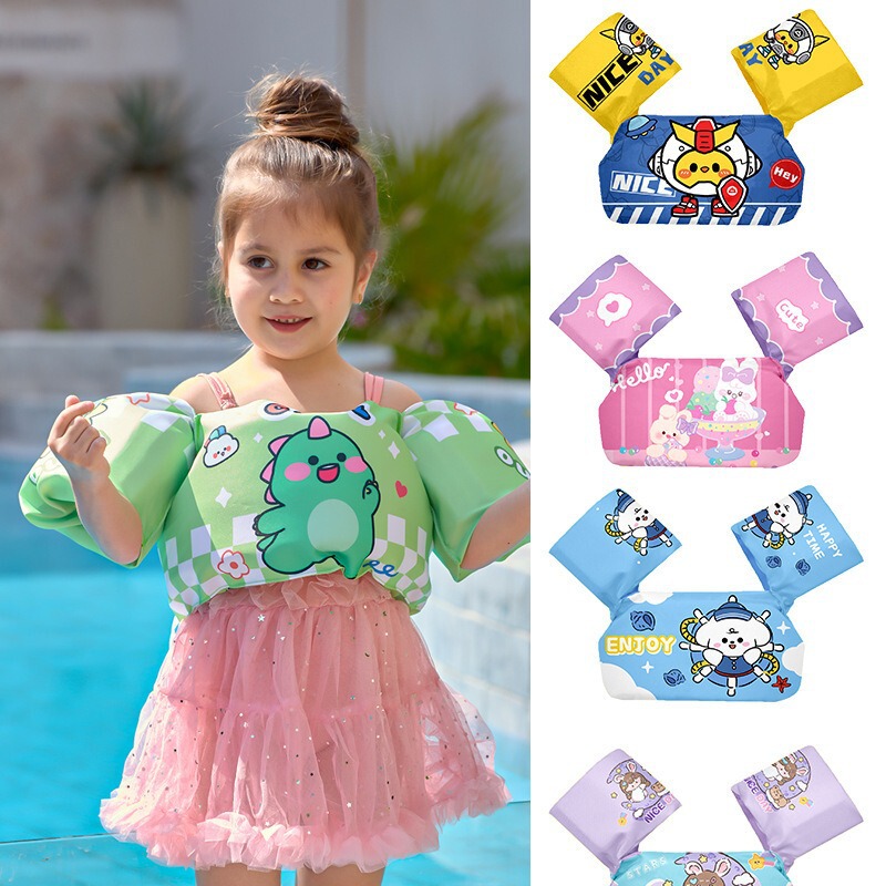Children's Buoyancy Vest Baby Beginner Anti-Drowning Floating Clothes Arm Ring Water Sleeve Cartoon Inflatable Life-Saving Vest