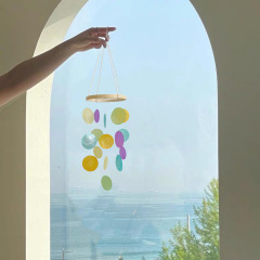 カラー天然貝殻風鈴家庭装飾品小清新吊り飾り幼稚園空中吊り飾り創意プレゼント