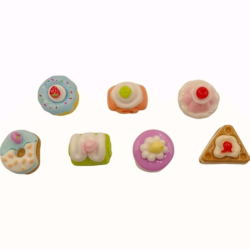 亮面立体树脂配件水果蛋糕DIY洞洞鞋钥匙扣挂件材料饰品摆件配件|undefined