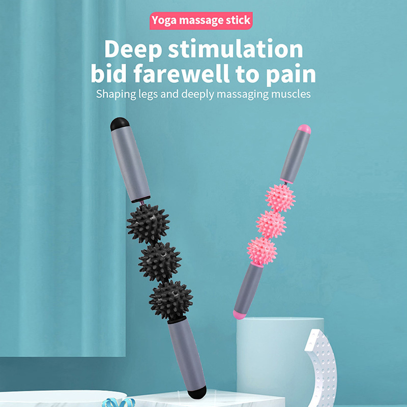 Bolas de erizo relajación musculares de pierna masaje deportivo rodillo equipo de masaje fitness yoga palo de masaje erizo