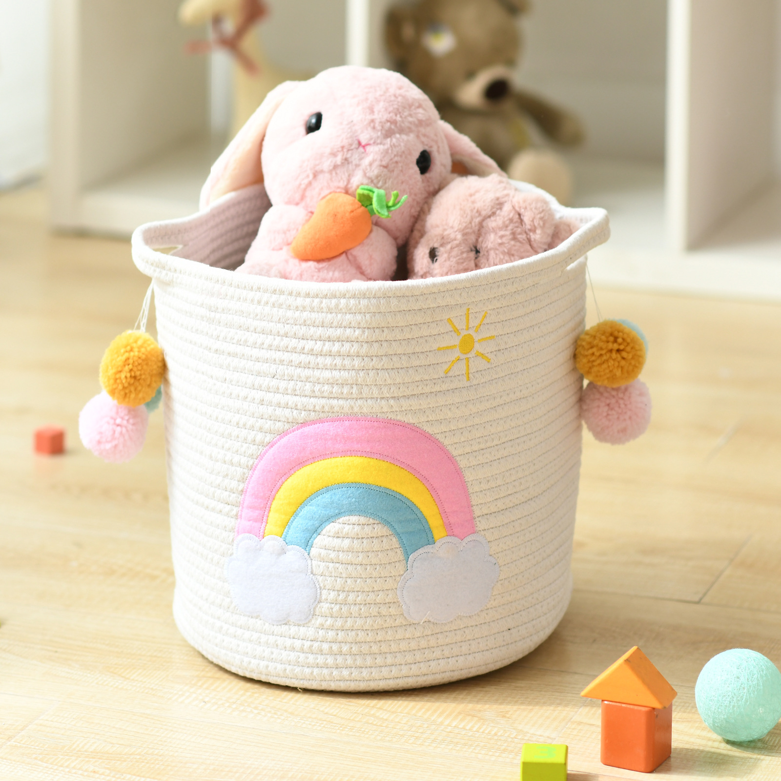 Cotton Thread Storage Basket Toy Storage Household Storage Box Wardrobe Storage Box Clothes Fabric Storage Basket Intimates Snacks