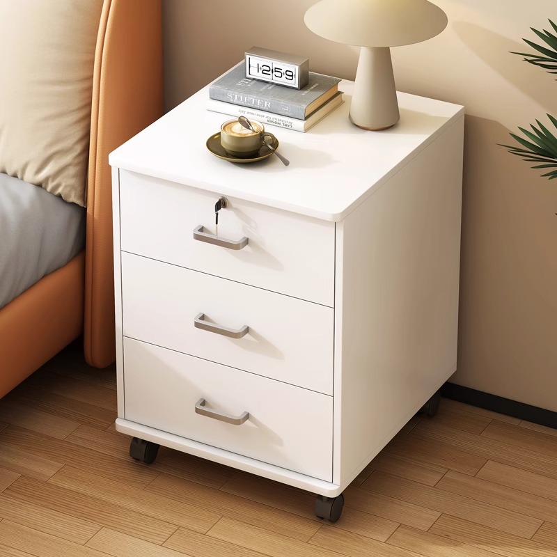 Tabernita de cabecera con cerradura móvil armario de almacenamiento del dormitorio doméstico armario de almacenamiento simple y moderno pequeño armario de cabecera