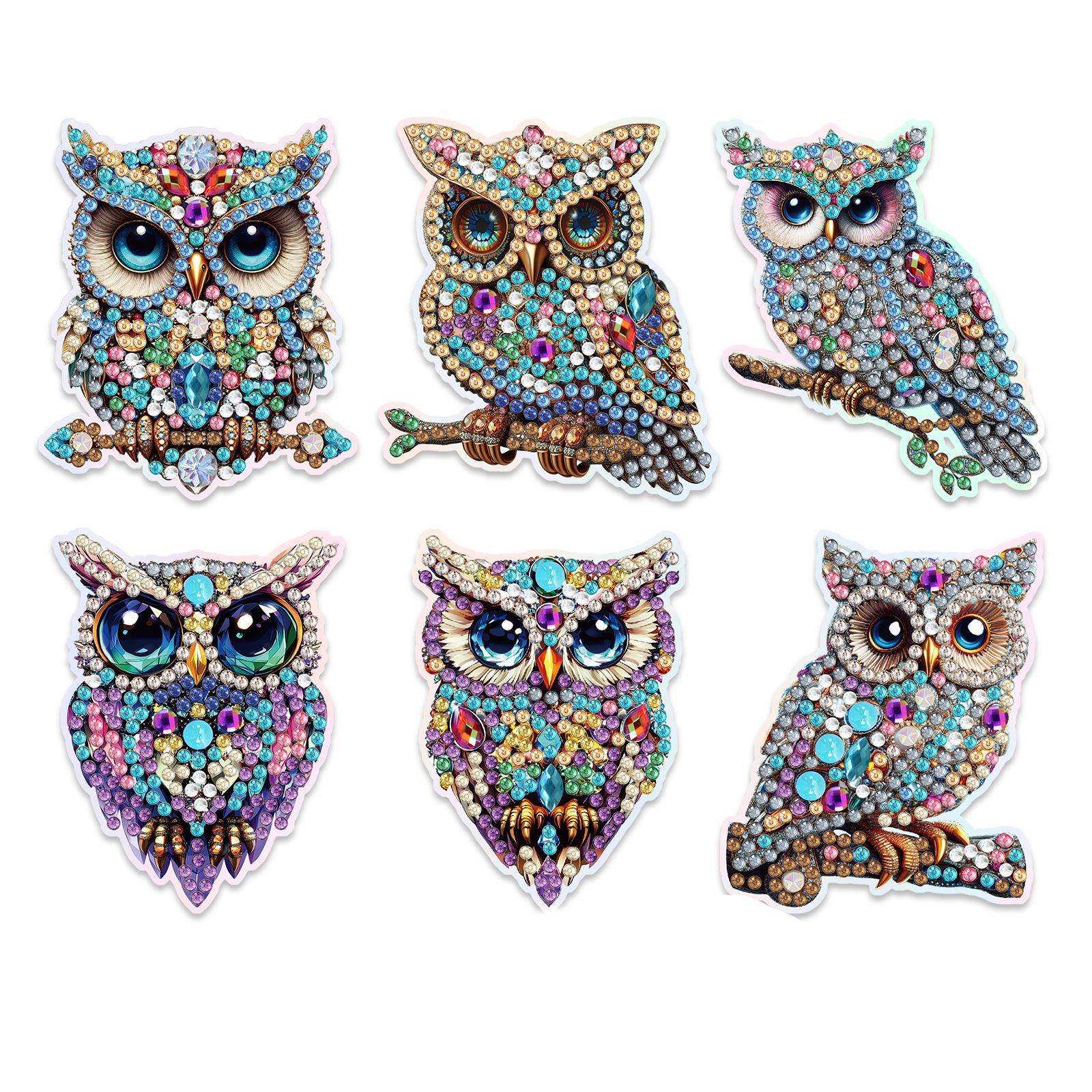 Ventas transfronterizas mejores pinturas de diamantes hechas a mano artesanías de dibujos animados animales suaves pegatinas magnéticas multi-pieza pegatinas de refrigerador de cocina