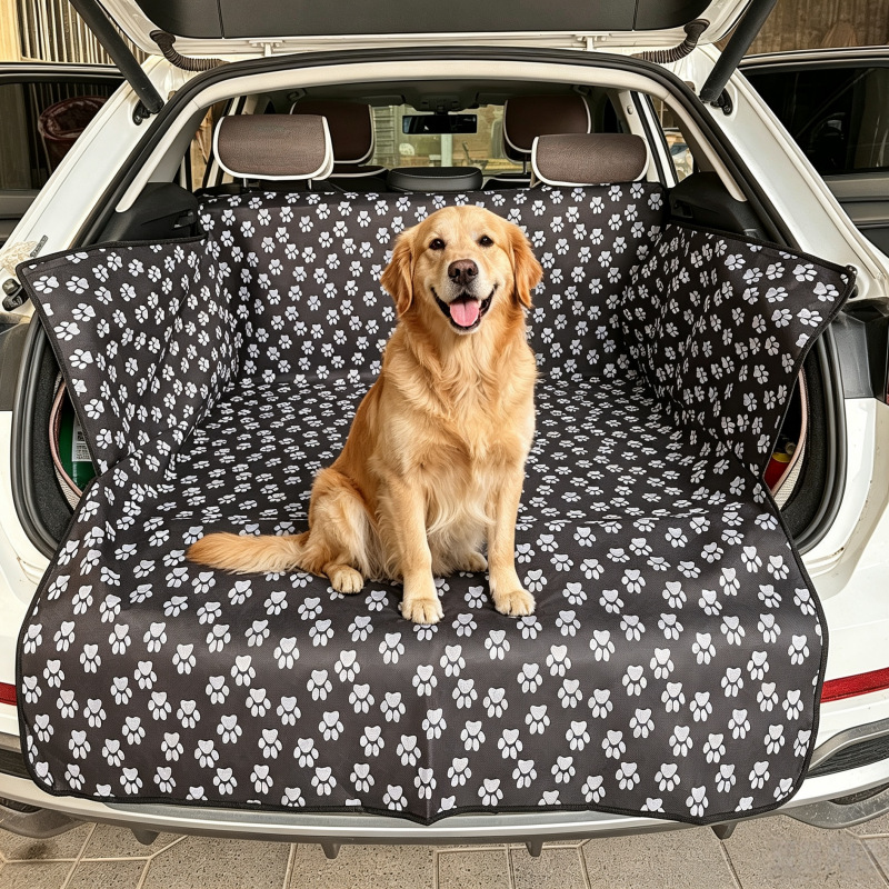 Cross-border car pet dog mat, trunk anti-dirt waterproof mat, Oxford cloth car pet trunk mat