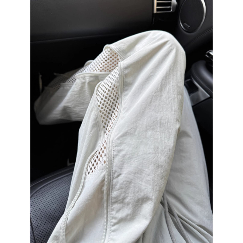 Mesh Ice Silk Quick-Drying Pants Men's Summer Thin Side Zipper Cargo Pants Outdoor Professional Hiking and Mountaineering Pants