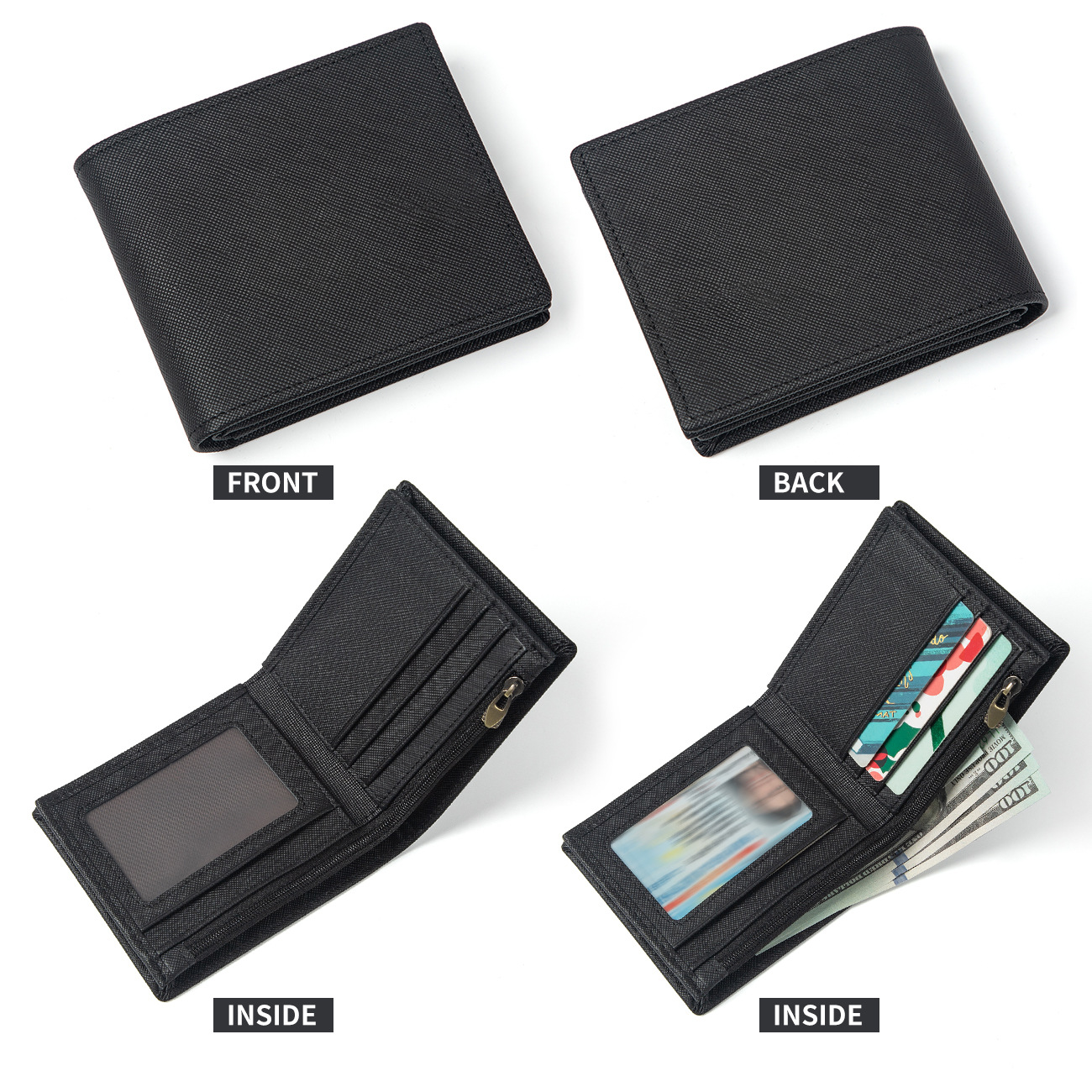 Genuine Leather Men's Wallet With Multiple Card Slots & Coin Pocket_voghion.com