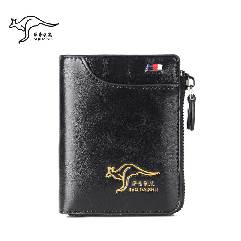 Saqi canguro SAQIDAISHU nuevo pu bolso corto bolso de moda retro bolso de mano viaje bolsa de cremallera casual