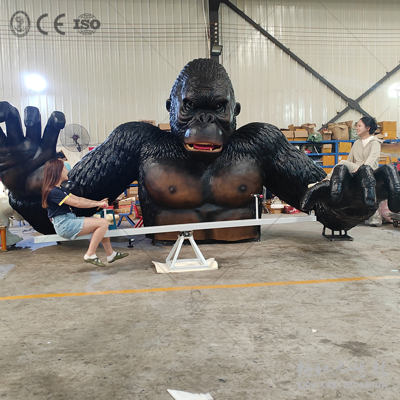 Modelo de simulación de dinosaurios mecánico eléctrico orangutan tablero de reloj de fábrica de equipos de atracciones de simulación de dinosaurios