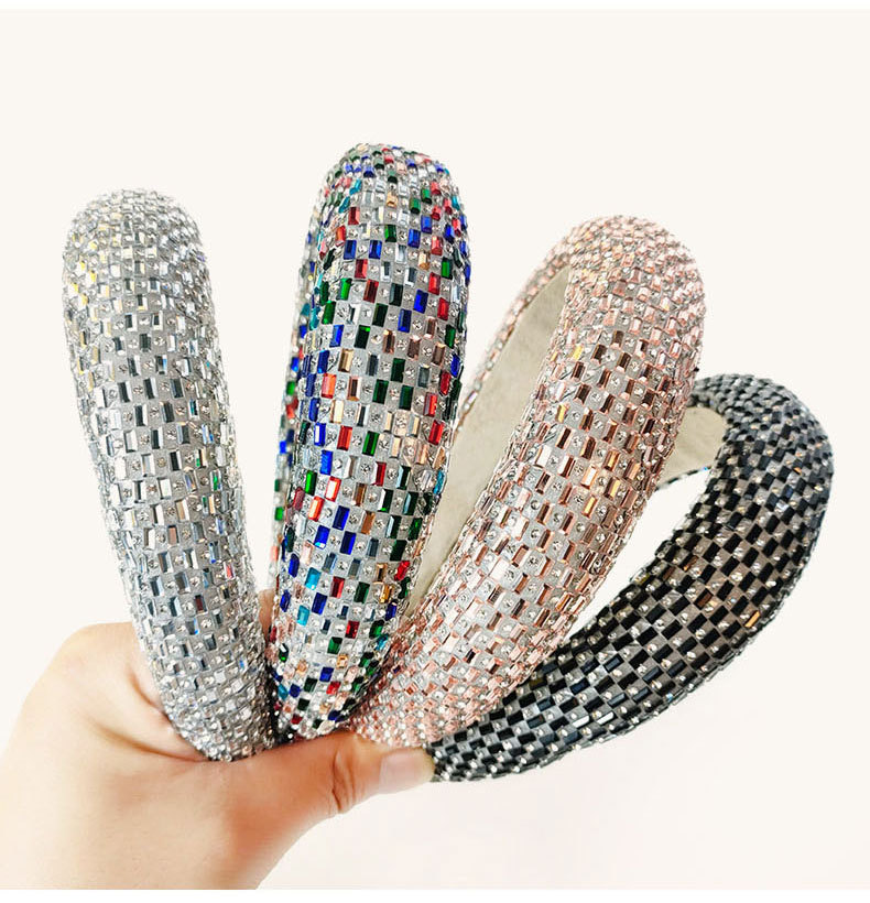 Fashion Korean Style Rhinestone Sequin Creative Sponge Headband display picture 5