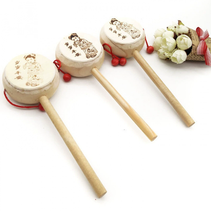 F1624 Mid-wood Drum Plus Lang Drum игрушка оптом Иу 2 юаня два юаня оптом